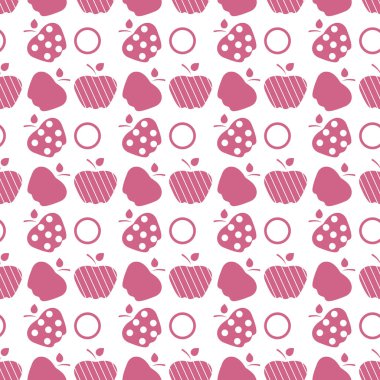 Elma ile Seamless modeli. Meyve arka plan.