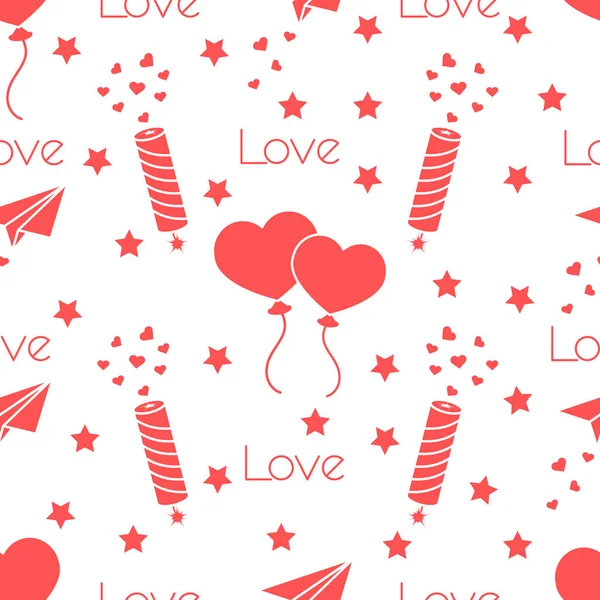 Patrón romántico. Cumpleaños, San Valentín — Archivo Imágenes Vectoriales