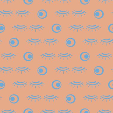 Vektör kirpik ile seamless modeli. Makyaj