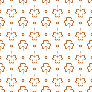 Seamless modeli. Yonca yaprağı. Aziz Patrick günü