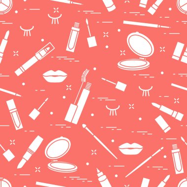 Desen kirpik dudaklar Dekoratif kozmetik makyaj