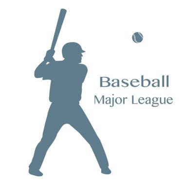Baseball player with bat, ball Vector illustration clipart