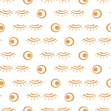 Vektör kirpik ile seamless modeli. Makyaj