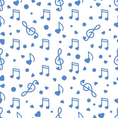 Notlar, kalpleri. Romantik desen. Sevgililer günü