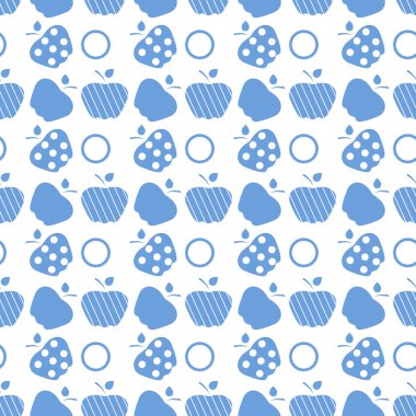 Elma ile Seamless modeli. Meyve arka plan.