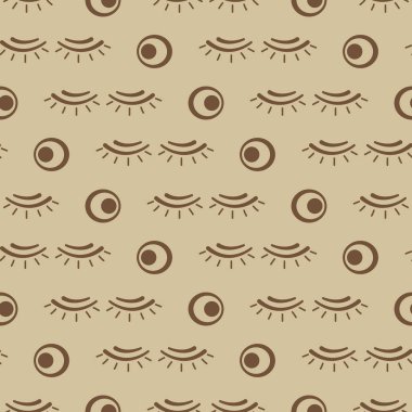 Vektör kirpik ile seamless modeli. Makyaj