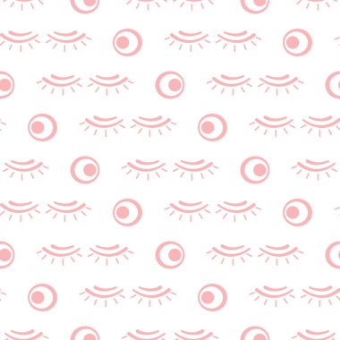 Vektör kirpik ile seamless modeli. Makyaj