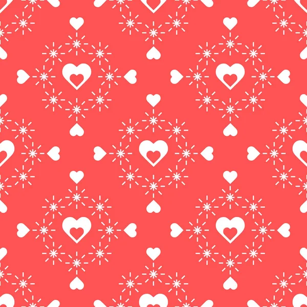 Modèle sans couture avec des cœurs. Saint Valentin — Image vectorielle