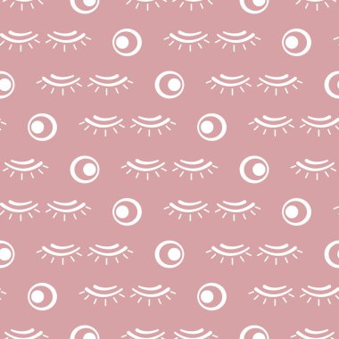 Vektör kirpik ile seamless modeli. Makyaj
