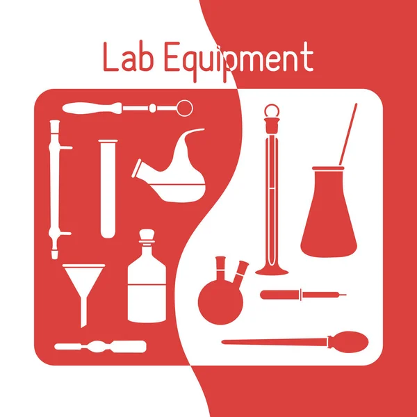 Laborgeräte Wissenschaft Chemie, Biologie, Medizin — Stockvektor