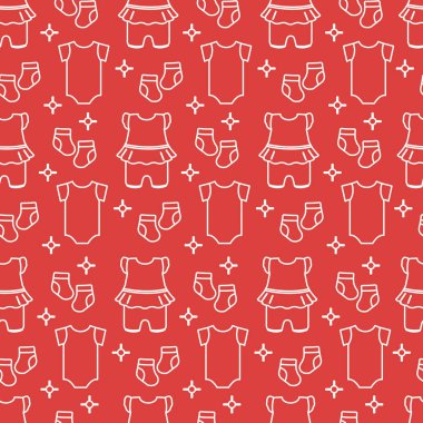 Bebek elbiseleriyle kusursuz desen.