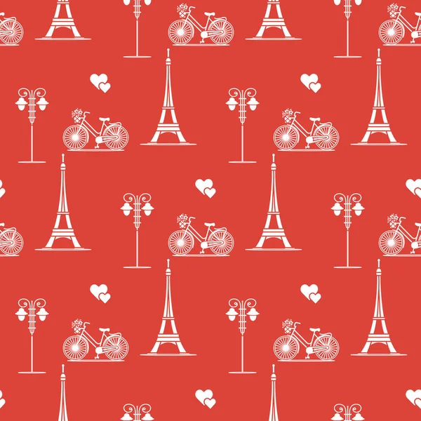 Paris. Seamless modeli. Simgeler ve simge.