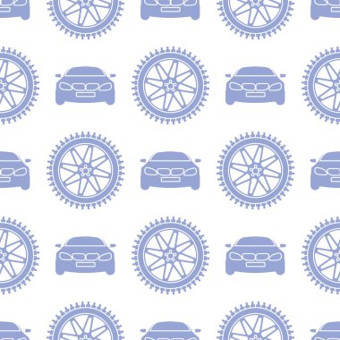 Arabalar ve tekerlekler ile Seamless Modeli.