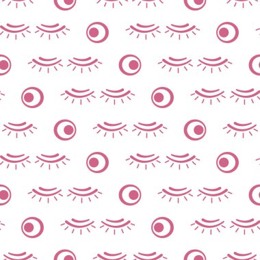 Vektör kirpik ile seamless modeli. Makyaj