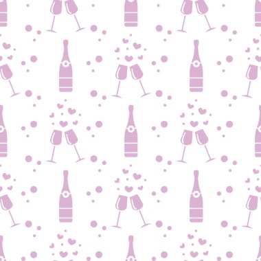 Sorunsuz tatil desen. Kalpler, gözlük, şişe