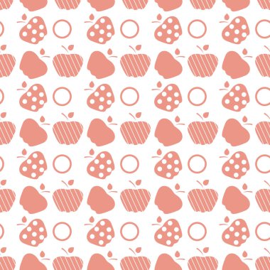 Elma ile Seamless modeli. Meyve arka plan.