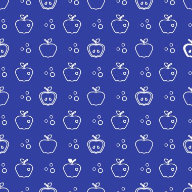 Elma ile Seamless modeli. Meyve arka plan.