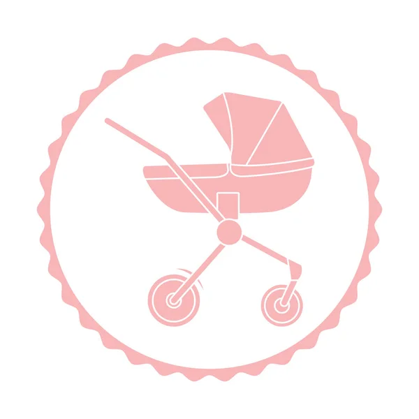 Vector illustration. Baby carriage. Pram. Stroller — Stock Vector