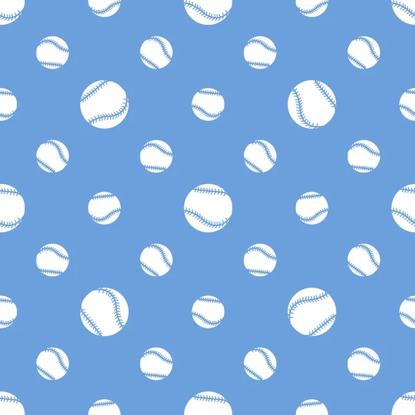 Modèle sans couture de sports vectoriels avec balles de baseball — Image vectorielle