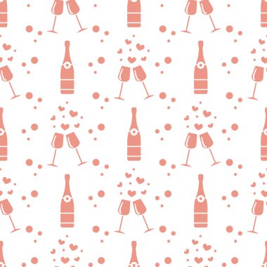 Sorunsuz tatil desen. Kalpler, gözlük, şişe