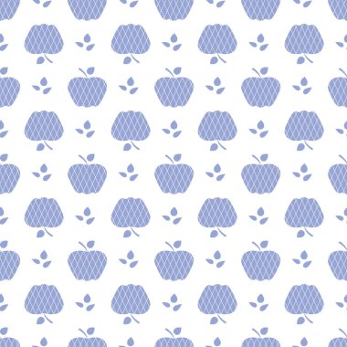 Elma ile Seamless modeli. Meyve arka plan.