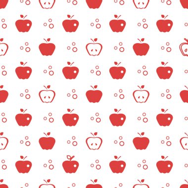 Elma ile Seamless modeli. Meyve arka plan.