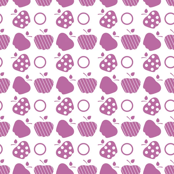 Nahtloses Muster mit Äpfeln. Hintergrund Frucht. — Stockvektor
