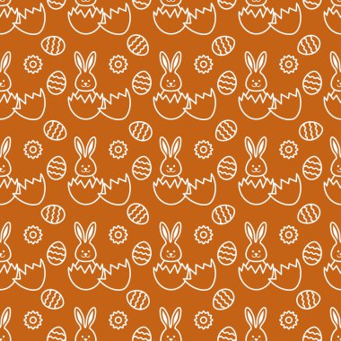 Paskalya tavşanı, yumurta ile Seamless Modeli.