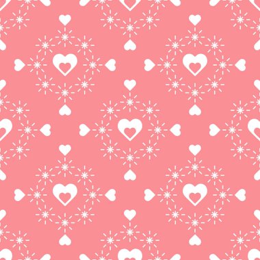 Kalpleri ile Seamless modeli. Sevgililer günü