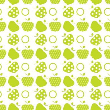 Elma ile Seamless modeli. Meyve arka plan.