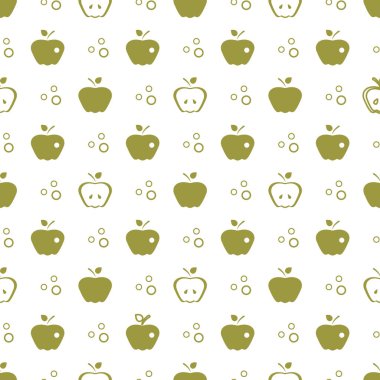Elma ile Seamless modeli. Meyve arka plan.