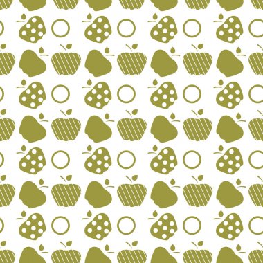 Elma ile Seamless modeli. Meyve arka plan.