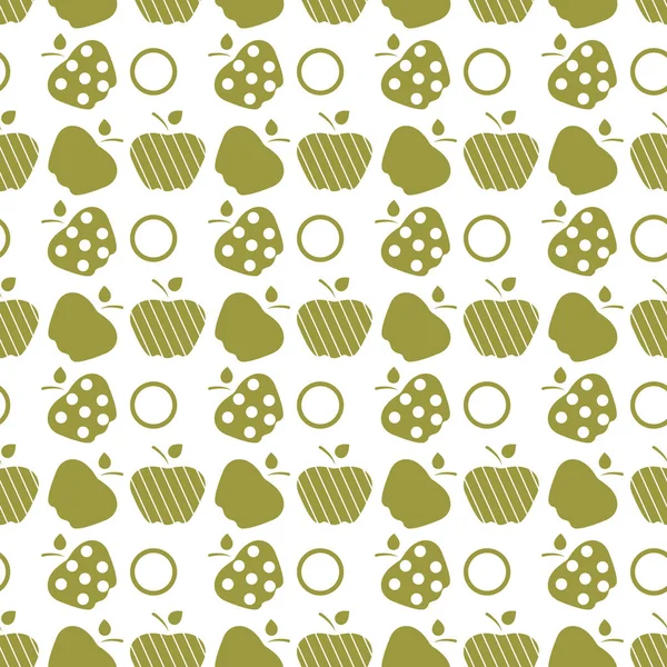 Seamless pattern with apples. Fruit background. — Stock Vector