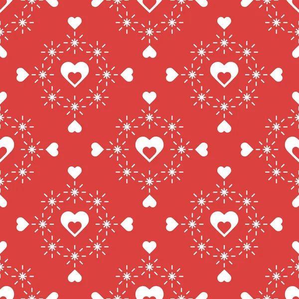 Seamless pattern with hearts. Valentine's Day — Stock Vector