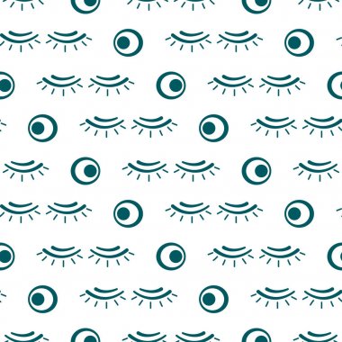 Vektör kirpik ile seamless modeli. Makyaj