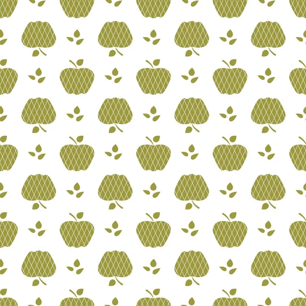 Бесшовный рисунок с яблоками. Фруктовый фон . — стоковый вектор