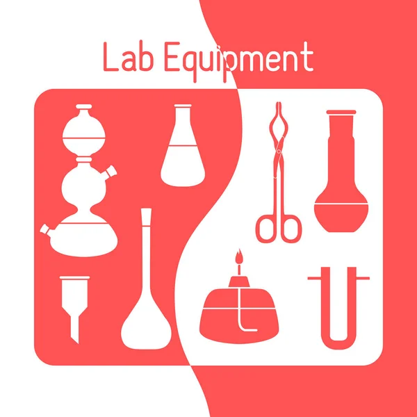Laboratórios: equipamentos Ciência Química, biologia, medicina —  Vetores de Stock