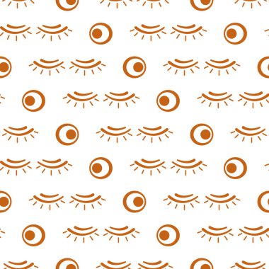 Vektör kirpik ile seamless modeli. Makyaj