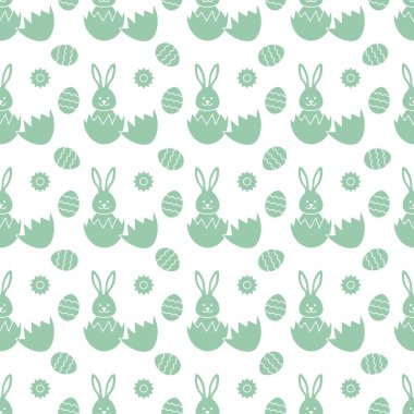 Paskalya tavşanı, yumurta ile Seamless Modeli.