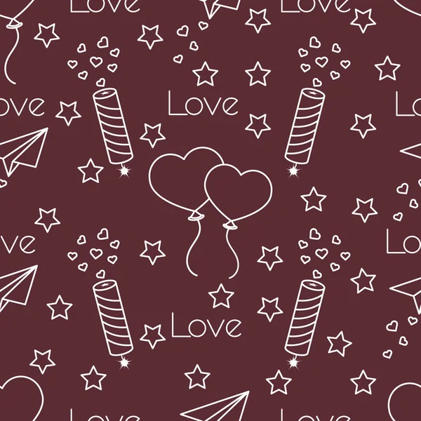 Romantic pattern. Birthday, Valentine's day — Stock Vector