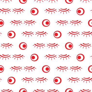 Vektör kirpik ile seamless modeli. Makyaj