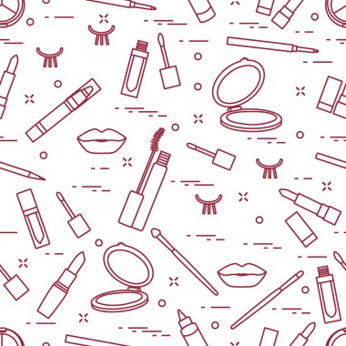 Desen kirpik dudaklar Dekoratif kozmetik makyaj