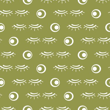 Vektör kirpik ile seamless modeli. Makyaj