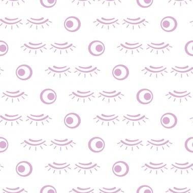 Vektör kirpik ile seamless modeli. Makyaj