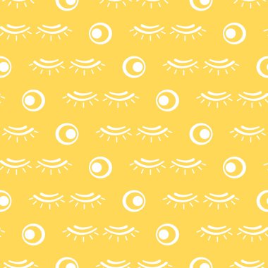 Vektör kirpik ile seamless modeli. Makyaj