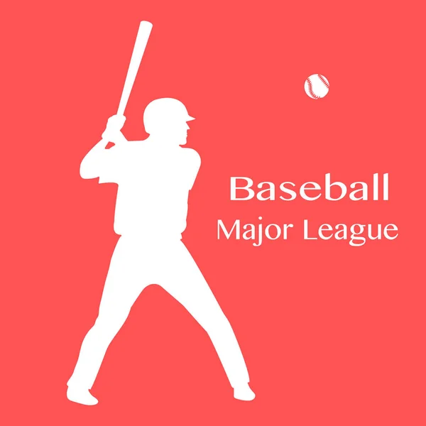 Baseball player with bat, ball Vector illustration — Stock Vector