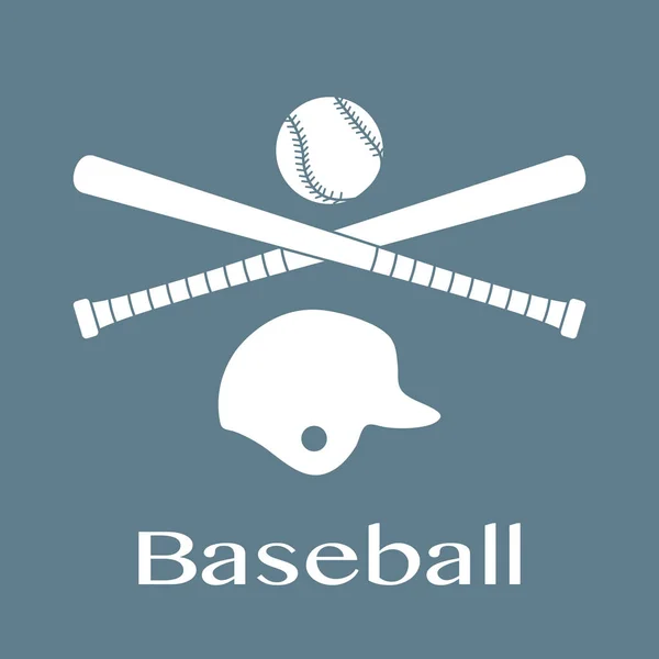 Baseballschläger, Ball, Helm. Vektorillustration — Stockvektor