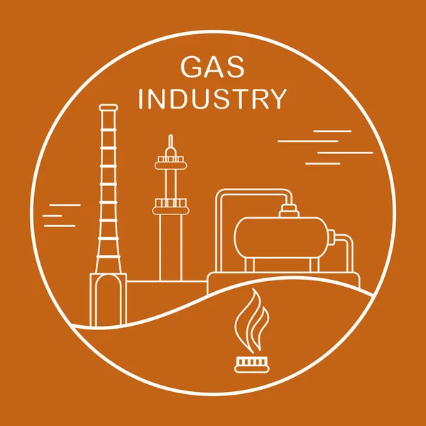 Gaz sanayî donanımları. Ayıklama, işleme — Stok Vektör