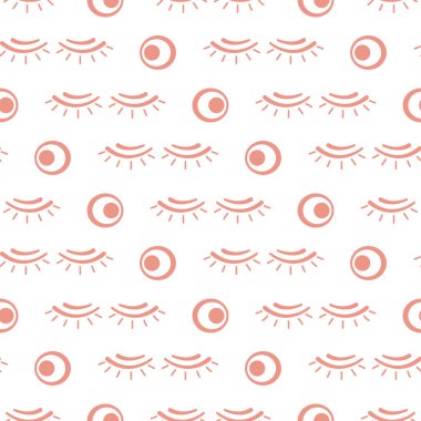 Vektör kirpik ile seamless modeli. Makyaj