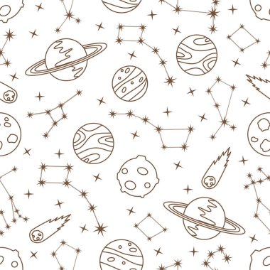 Uzay vektör seamless modeli astronomi bilim